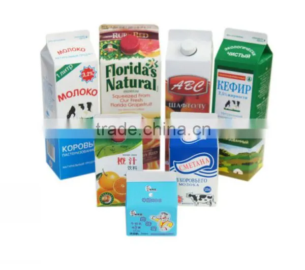 Hot Filling Gable Top UHT Packaging Materials for Milk
