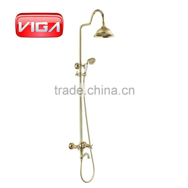 Bathroom Faucet Brass Shower Column Set photo-6