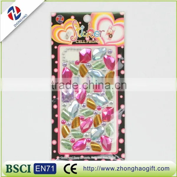Gem Shape Cell Phone Decorative Crystal Strass Sticker photo-4