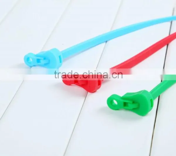 High Quality Candy Color Silicone Sealing Clip Strapping Tape For Snack Food Bag Cellphone PC Cables Ties photo-4