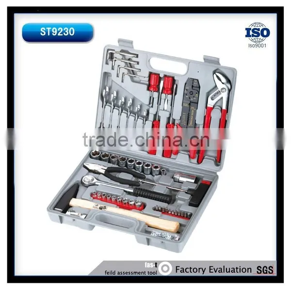 100pcs Popular Full Hand Tool Kit Set With Wood Handle Hammer photo-2