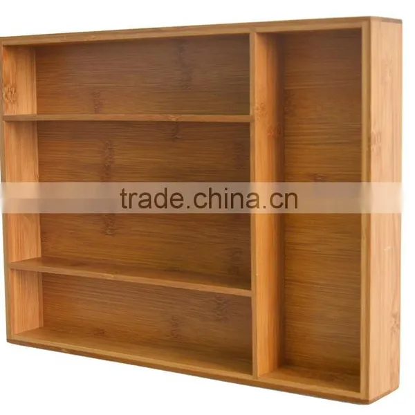 Cutlery Drawer Organizer - ---Durable Wood/ Bamboo Cutlery Tray photo-2