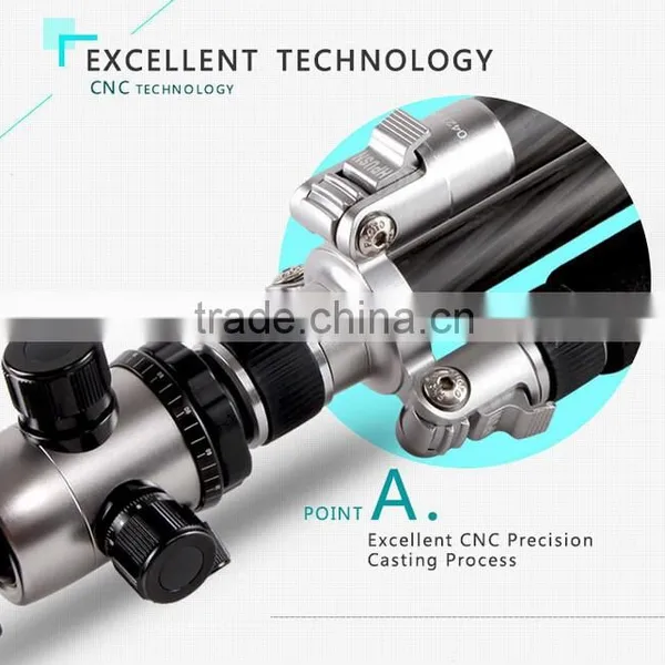 Factory Supply HPUSN Professional Photography Carbon Fiber Portable Camera Tripod Used as Monopod photo-3