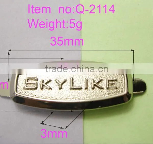 Qifeng Handbag Locks and Hardware Wholesale Metal Clothing Labels Metal Tag Q-2114