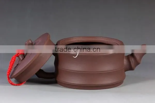 Bian Zhu Hu Bamboo Shape Yixing Purple Clay Teapot photo-3