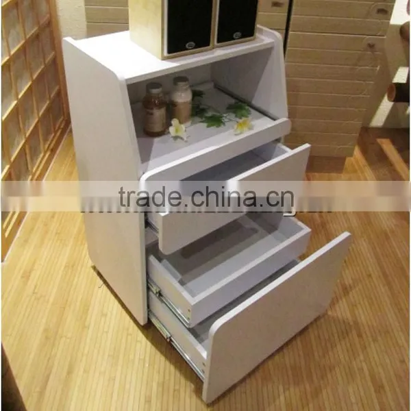 White Wooden Beauty Salon Drawer Trolley BN-T103 photo-3