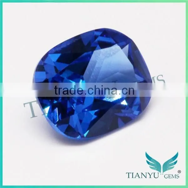 112# Cushion Burman Blue Spinel Gemstone Synthetic Diamond photo-2