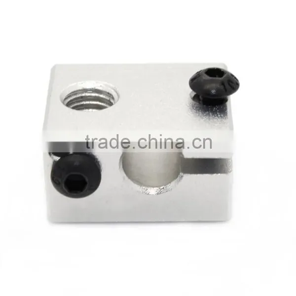 High Quality Aluminium Heat Block for E3D V6 J-head 3D Printer,RepRap Makerbot MK7/MK8 Extruder 16mm*16mm*12mm photo-3