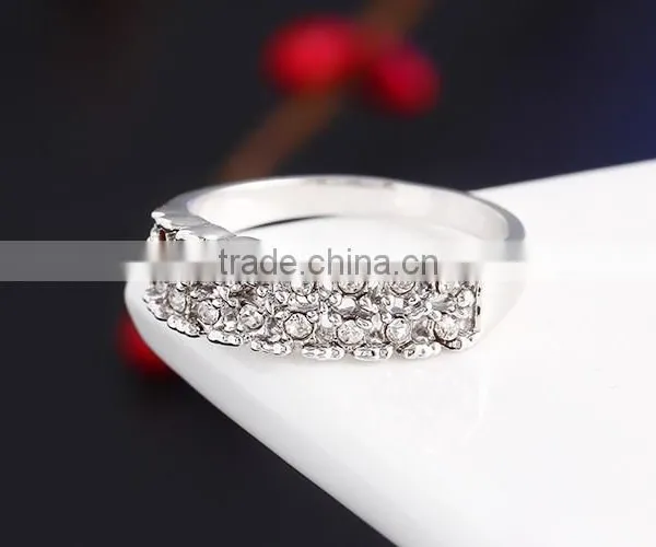 Free Shipping Silver Plated Clear Crystal 1gram Gold Rings 2016 photo-3