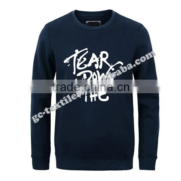 Men's Printed Round Neck Fleece Sweater Supplier photo-3
