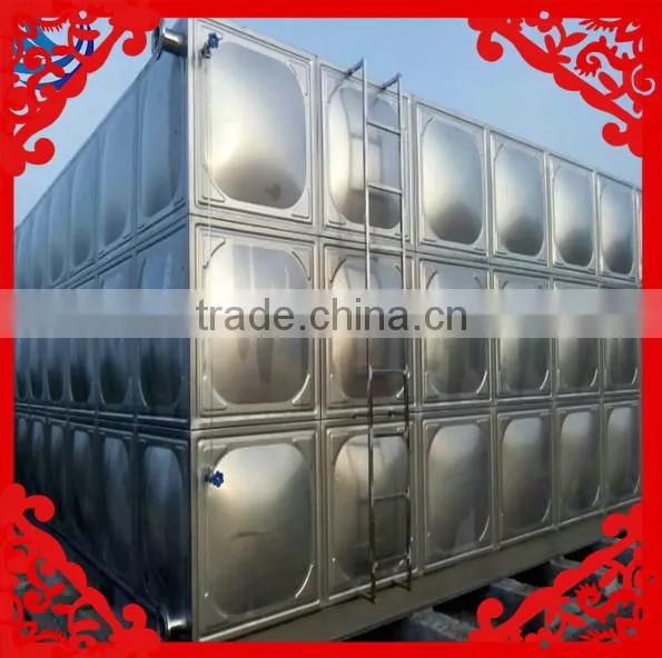 2016 High Quality Rectangular 2000 Liter Stainless Steel Water Storage Tank