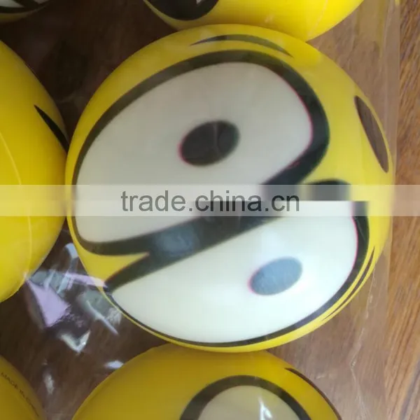 High Quality Hot Sell Mini PU Ball Toys With Emoji Printing Play Ball Yellow Ball Toys For Kids Children photo-4