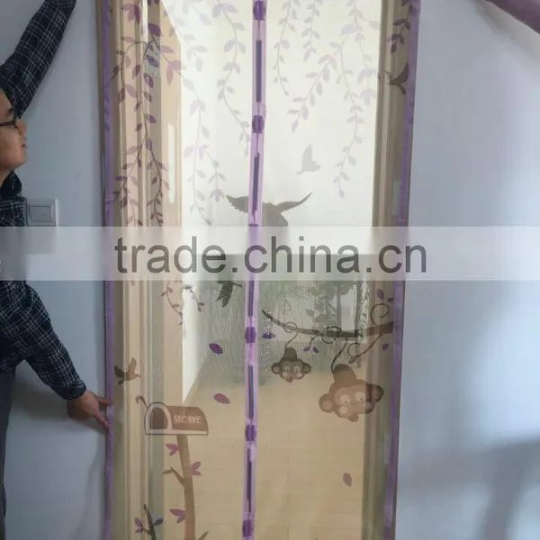 Polyester Mosquito Net DIY Mesh Magnetic Magic Screen Door photo-5