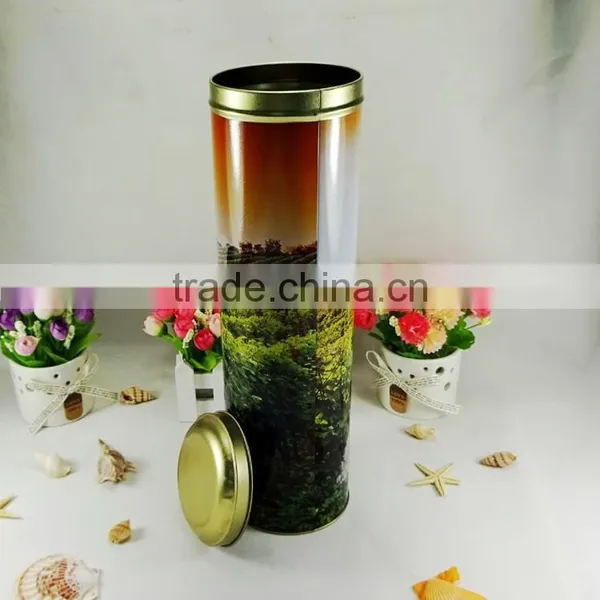Factory Wholesale Promotional Gift Red Wine Metal Tin Tube photo-3