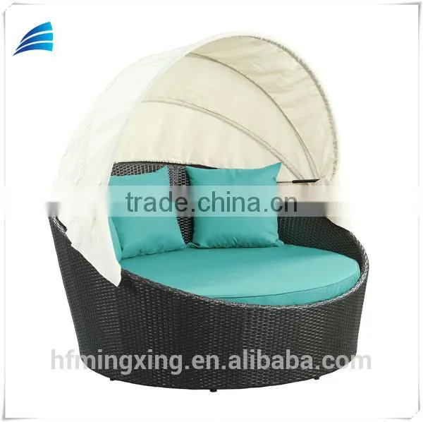 Outdoor Rattan Round Daybed for Relaxation photo-2