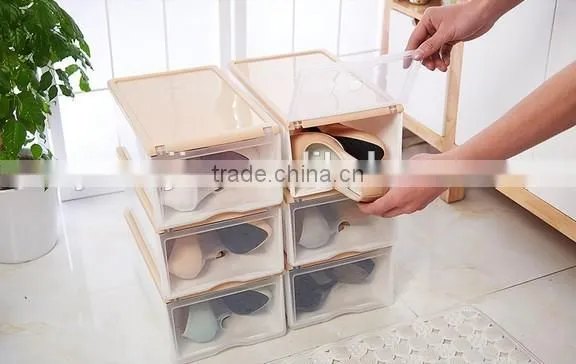 Wholesale Stock Small Order Plastic Transparent Shoes Storage Box photo-2