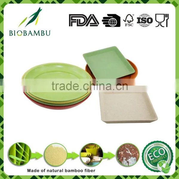 Best Selling Personalized Traditionary Bamboo Fiber Serving Tray photo-3