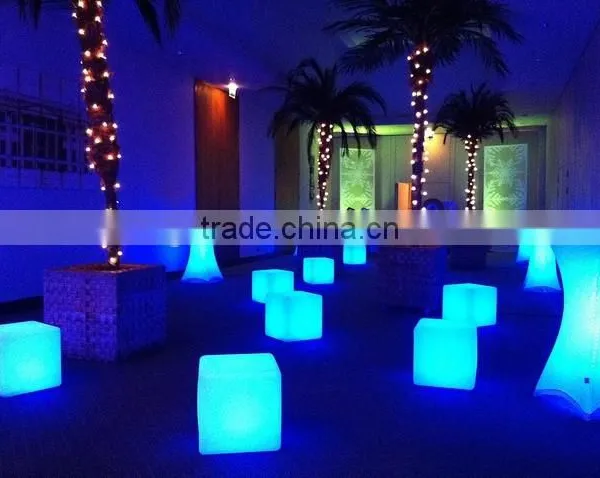 High Stability Modern Fashion LED Furniture Plastic Lighting Decorative Cube Chiar/table photo-4