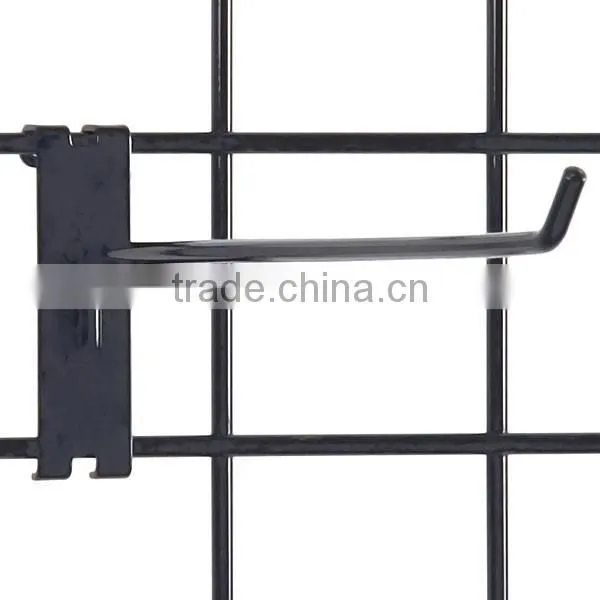 Gridwall Hook 12'' Long - 1/4'' Wire Black