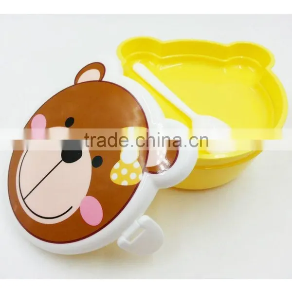 2016 New Children Lunch Box/Bento Lunch Box Containers With Spoon(bear) photo-3