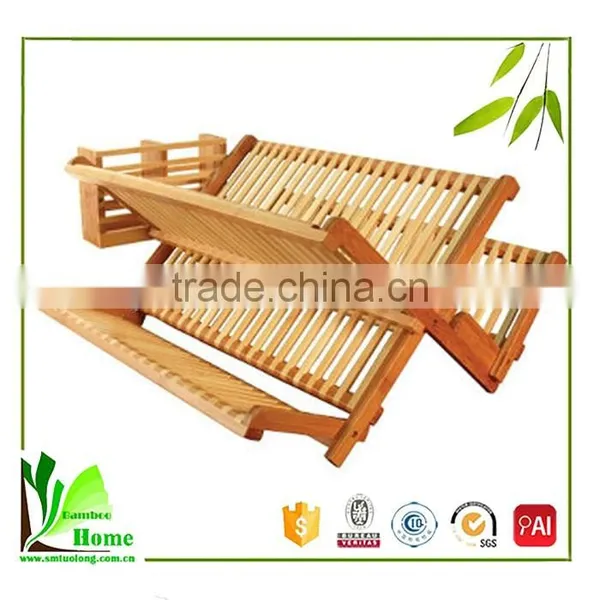 China Wholesale Custom Bamboo Roll-up Dish Drying Rack photo-6