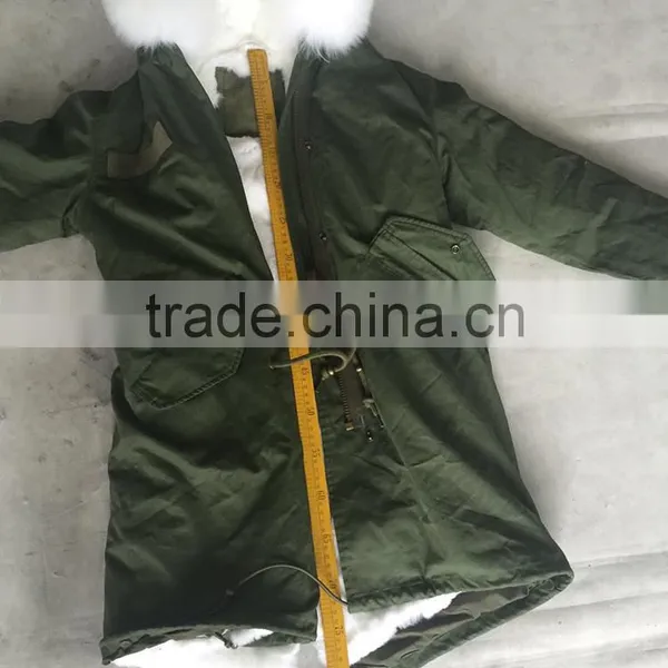 CX-G-P-08C 2016 New Fashion Rex Rabbit Fur Winter Parka With Fox Fur Trim photo-6