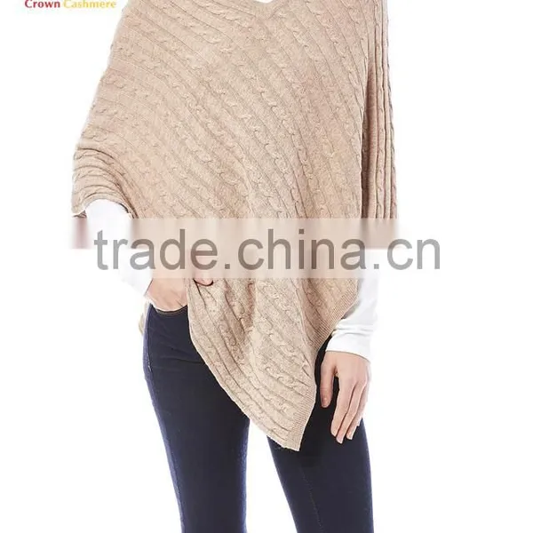 New Fashion Wrap Poncho Cable Cotton Ponchos photo-2