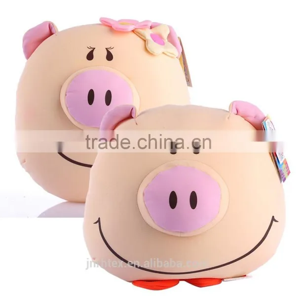 Funny Pig Design Embroidered Polyester Pillow photo-2