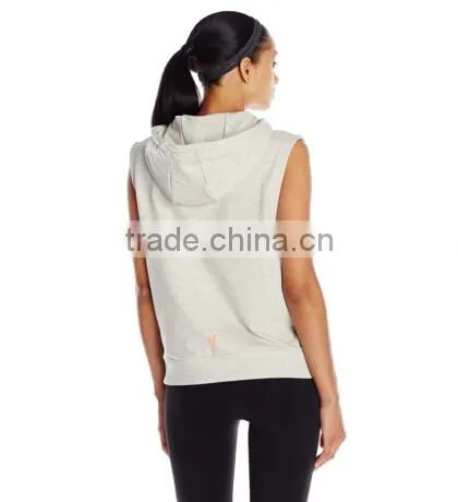 2016 New Style Design Custom 100% Polyester Sleeveless Alphalete Athletics Pullover Hoodie photo-2
