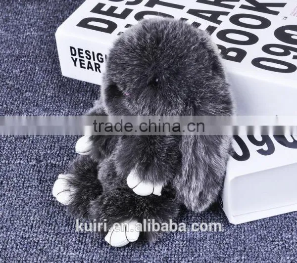 2017 Hot Sales Type Funny Rabbit Fur Dolls Bag Charms Woman Rex Rabbit Fur Poms Colourful Bag Pendant photo-2