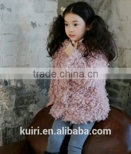 Toddlers Kids Girls Faux Lamb Fur Furry Shaggy Warm Jacket Trench Coat Outwear photo-5