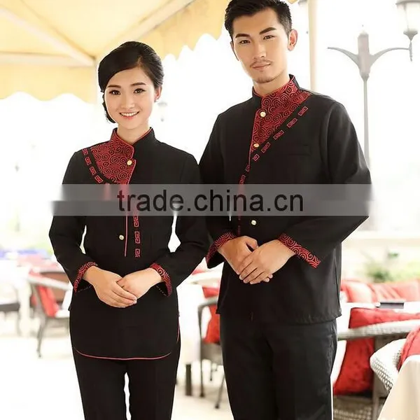 Custom Factory Wholesale International Hotel Lady Uniforms ,nice Design Man Catering Uniforms in Los Angeles photo-2