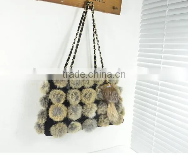 New Style Girls Luxury Evening Fur Bags White Turkey Fur Bag photo-4