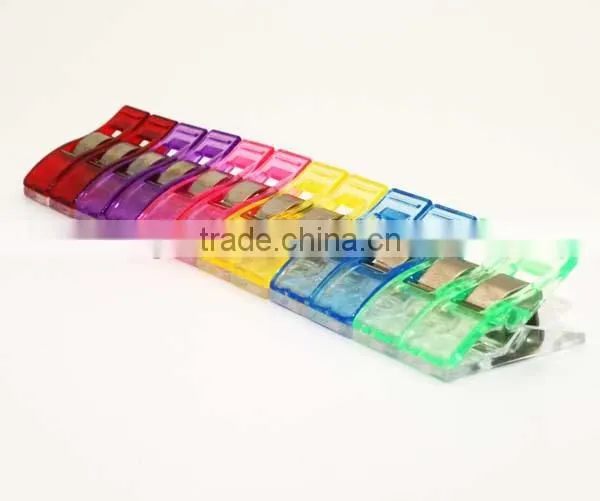 75 PCS Colorful Sewing Binding Plastic Spring Wonder Clips-2.7x1.0cm photo-3