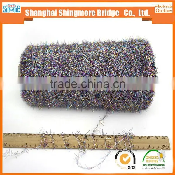 Fancy Hand Knitting Yarn Factory Wholesale 2017 New Fantasy Feather Yarn, Polyester Lurex Feather Yarn With Good Quality photo-6