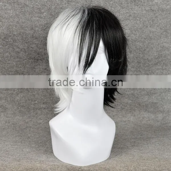 AD3038 Monokuma /Black Jack Wig Cosplay White and Black Cosplay Wigs photo-3