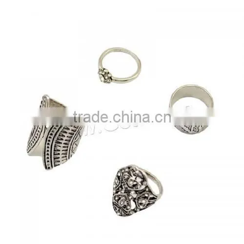 2017 New Zinc Alloy Ring Set Antique Vintage Imitation Old With Rhinestone US Ring 1101998 photo-2