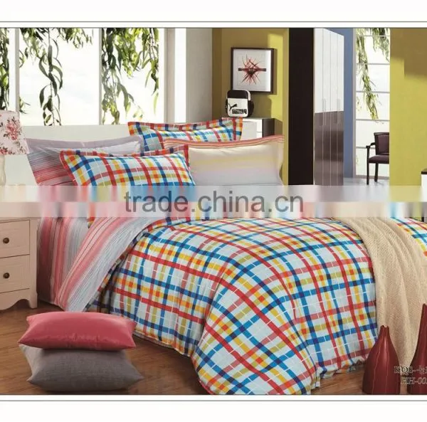 Domitory Cotton Stripes&grid 3 Pcs Single Duvet Cover Set photo-3