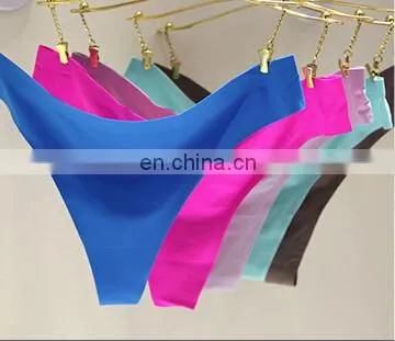 Factory Wholesale Express Soft Seamless Ladies Thong Adhesive Bonded String Girl's T-back photo-2