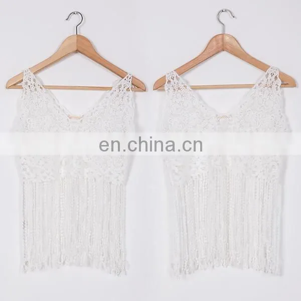 Latest Women Fashion Tank Top Sexy Lace Crop Top photo-4