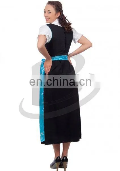 2017 Women Custom Cotton Polyester Trachten Long Dirndl Octoberfest Dirndl Austria (Traditional Garme (Oktoberfest Dirndls) photo-3