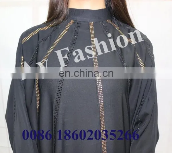New Beautiful Muslim Wear Ladies Balck Abaya Maxi Dress Kaftan And Beaded Long Dress African photo-2