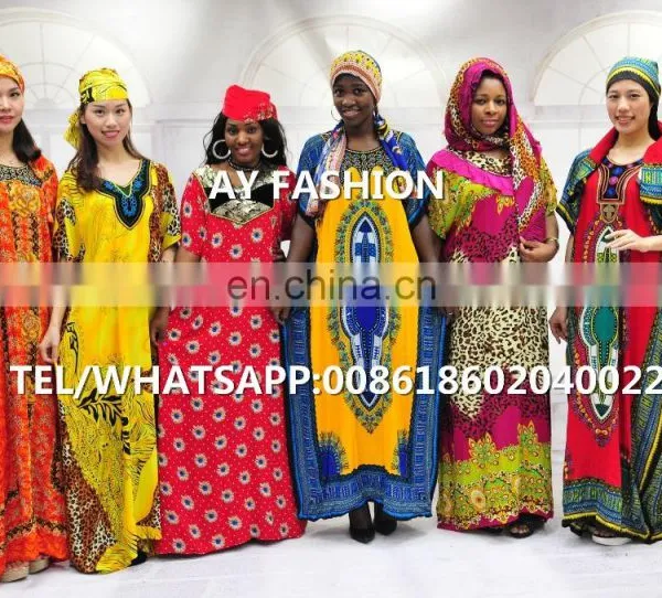 African V-neck Print Women Kaftan Wholesale Dashiki Shirts photo-6