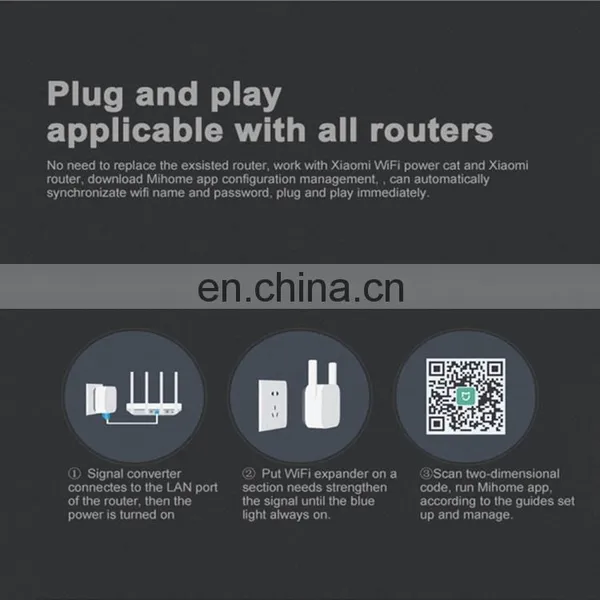 Original Xiaomi WiFi Electric Power Cat WiFi Repeater 300Mbps 2.4GHz Wireless Range Extender Router ,free Sample Free Shipping photo-5