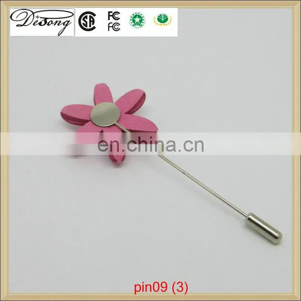 New Design Metal Lapel Pin,pink Flower Lapel Pin for Sweater photo-3