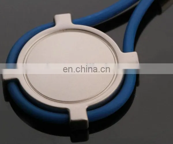 Factory Soft Plastic Round Shape Key Chain or Keyring photo-3