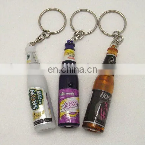 Beer Bottle Shaped Projector Keychain