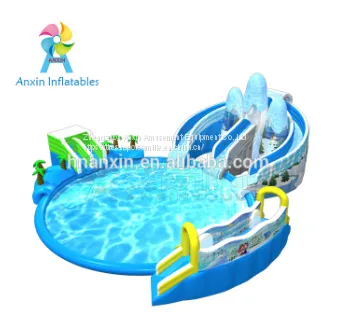 PVC Tarpaulin Material Inflatable Iceberg Park Water Park With Inlatable Pool and Inflatable Slip n Slide photo-2