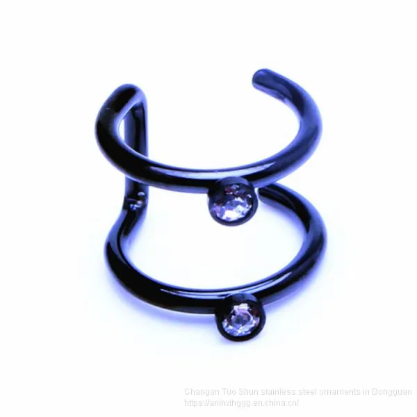 Foreign Trade New Point Drill Ear Clip, Nose Clip, Titanium Steel, Stainless Steel Jewelry Manufacturer Wholesale