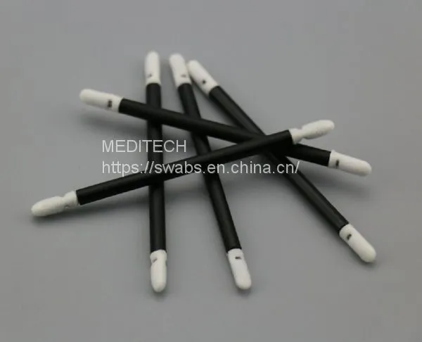 DOUBLE HEAD FOAM SWABS WITH BLACK PLASTIC HANDLE photo-3